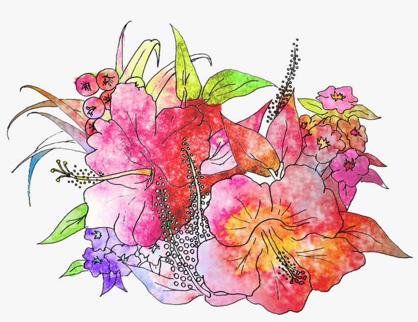 Hawaiian 20flowers 20tshirt Template Small - Hawaii, transparent png #540223