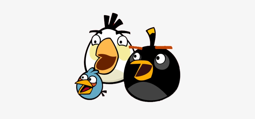 Angry Birds Black And White - Angry Birds Black Png, transparent png #540600