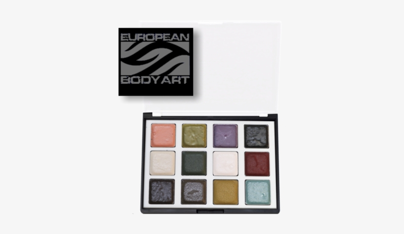 Encore 12 Color Master Palette - European Body Art Encore Alcohol Activated Makeup Palette,, transparent png #540665