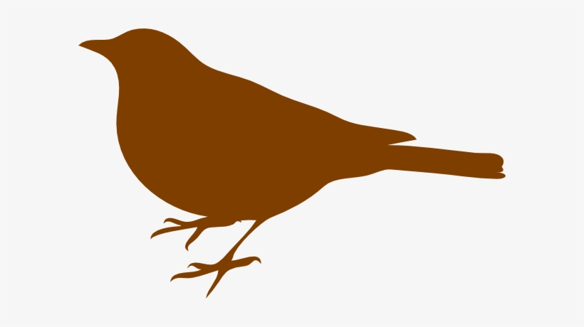 Songbird Clipart Cute Bird - Bird Silhouette Clip Art, transparent png #540996