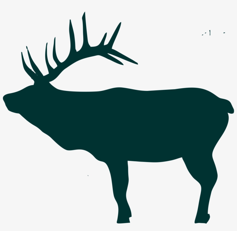 Deer Antlers Silhouette Png - Elk, transparent png #541152
