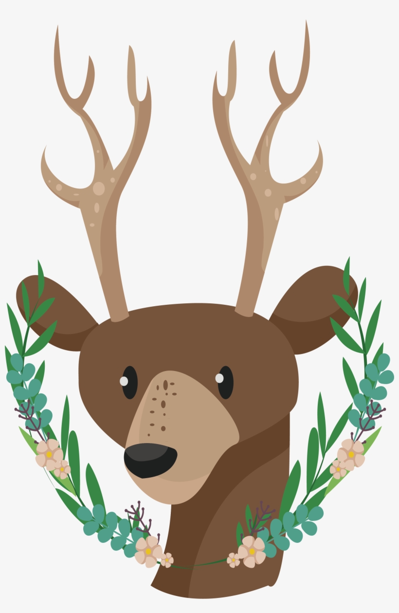 Reindeer Sika Deer Clip Art Title Box - Deer, transparent png #541293