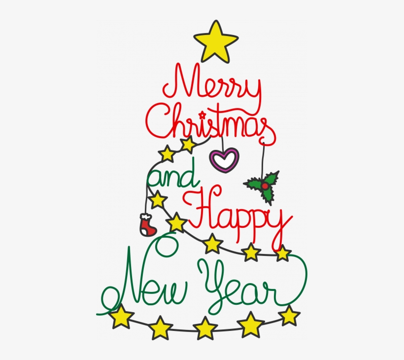 Clip Art Download Nice Coloring Pages For - Merry Christmas And Happy New Year Clipart, transparent png #541463