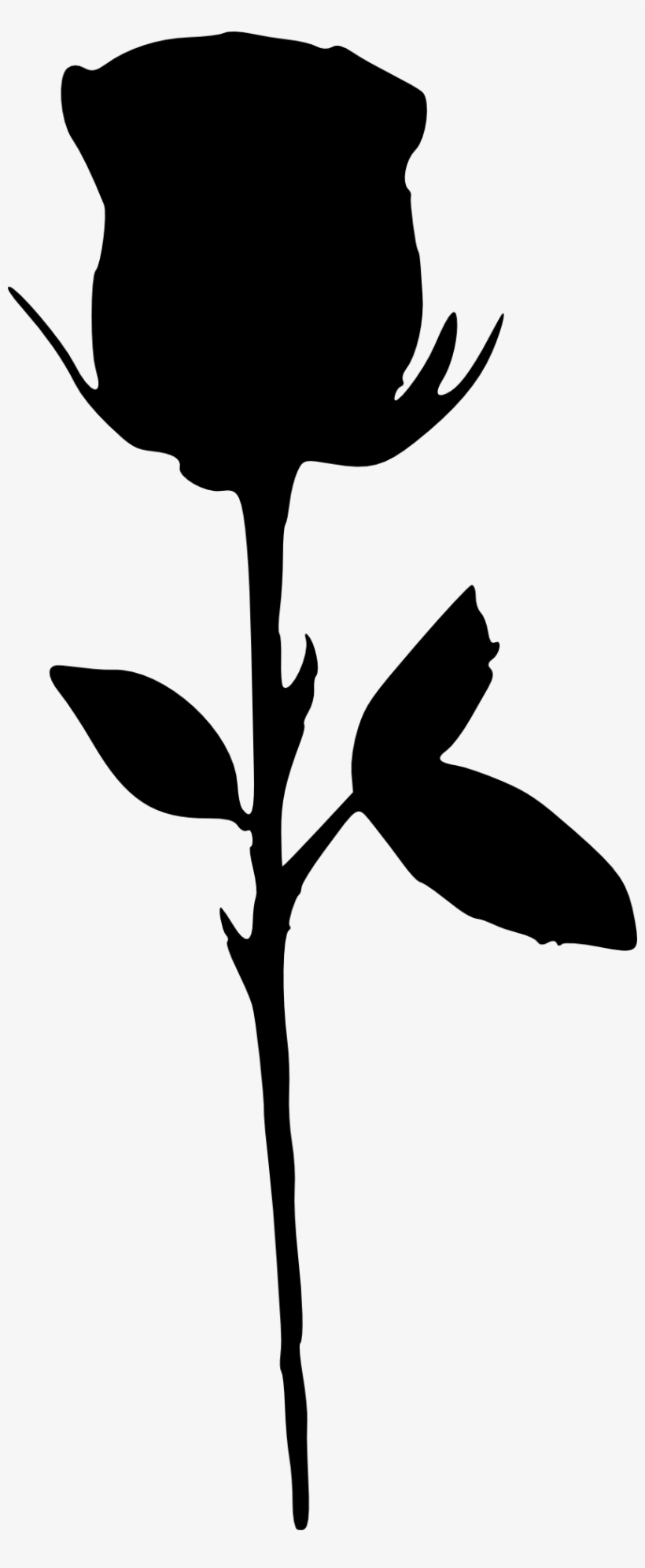 Png Transparent Stock Silhouette Clip Art Rose Outline - Silhouette Of A Rose, transparent png #541650
