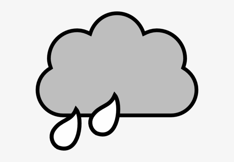 Cloud Black And White Storm Cloud Clipart Black And - Raincloud Clipart, transparent png #541671