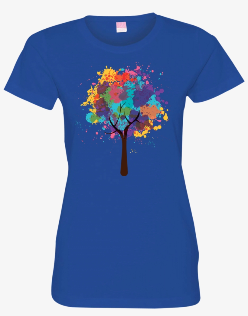 Watercolor Tree Ladies T Shirt - Wonder Woman With Dachshund, transparent png #541737