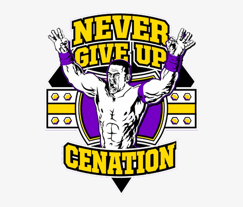 John Cena Logo - John Cena Never Give Up Logo, transparent png #541880