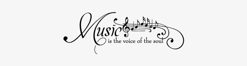 Music Voice Of Soul Wall Quotes - Schwarze Musiknoten-personal-kalligraphie Zweifarbige, transparent png #541882