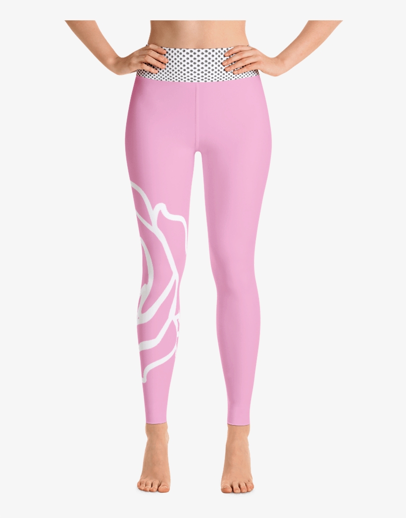 Rose Outline Yoga Leggings - Yoga Pants Blue, transparent png #541932