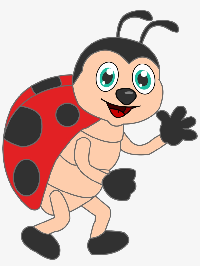 Lady Beetle Clipart Animated Pencil And In Color Lady - Ladybug Cartoon Clip Art, transparent png #542075