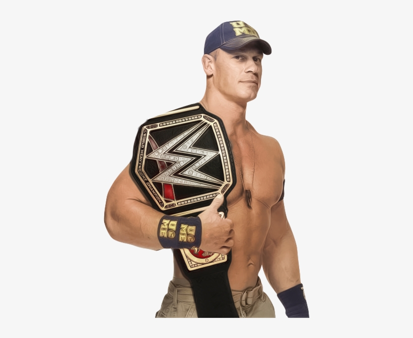 When Will John Cena Re-enter The Wwe World Heavyweight - John Cena With Wwe Championship, transparent png #542115