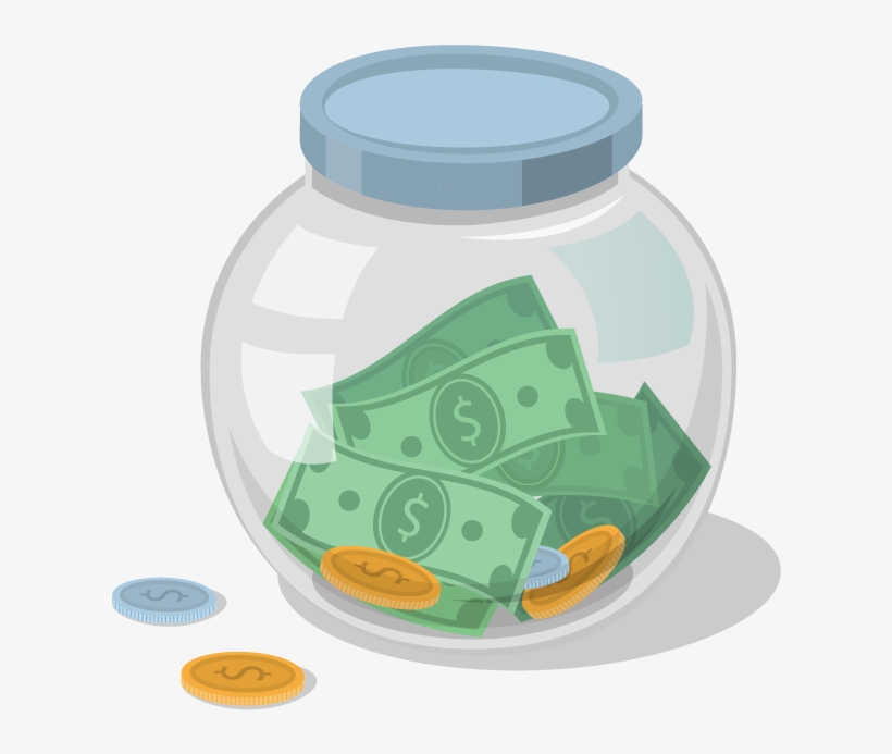 Tip-jar - Money Jar Clip Art, transparent png #542282