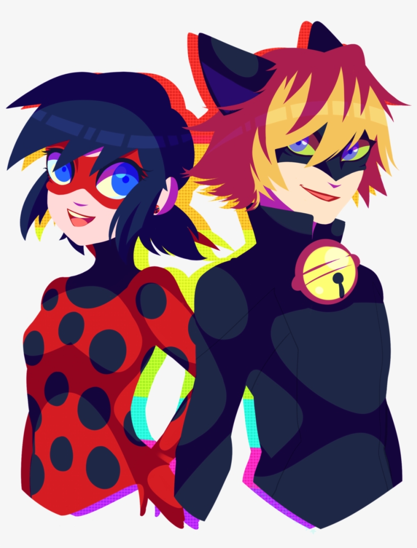 Miraculous Ladybug Images Ladybug And Chat Noir Hd - Lady Bug T Shirt, transparent png #542997