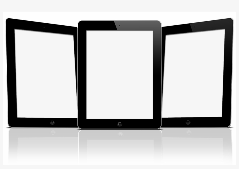 Three Tablets With Screen Knockouts - Led-backlit Lcd Display, transparent png #543075