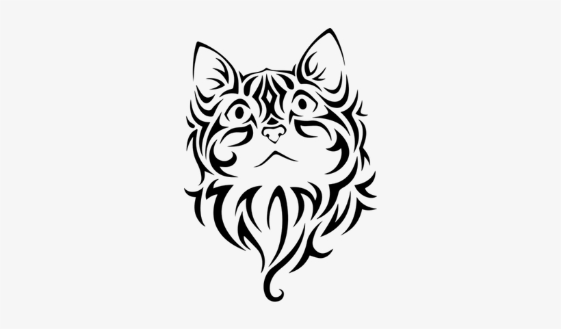 Tribal Cat Tattoo, transparent png #543592