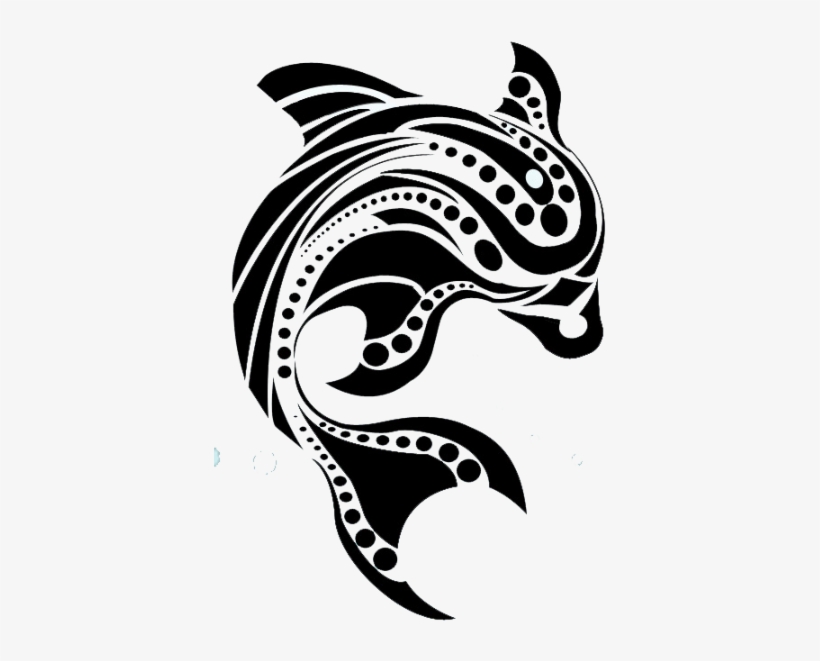 Png Image Information - Tribal Dolphin Drawings, transparent png #543617
