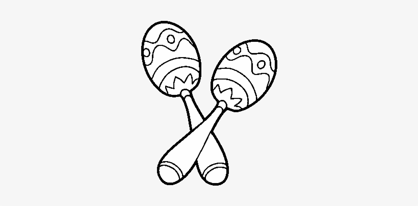 The Maracas Coloring Page - Ganzá Instrumento Musical Para Colorir, transparent png #544744