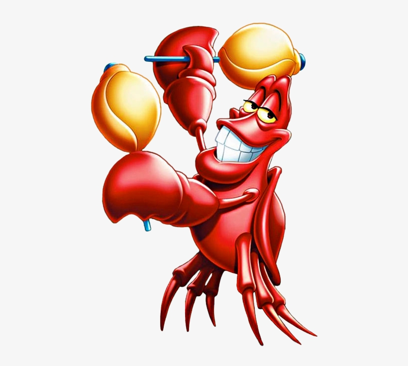 Sebastian Swimming Clipart - Sebastian Little Mermaid Maracas, transparent png #544790