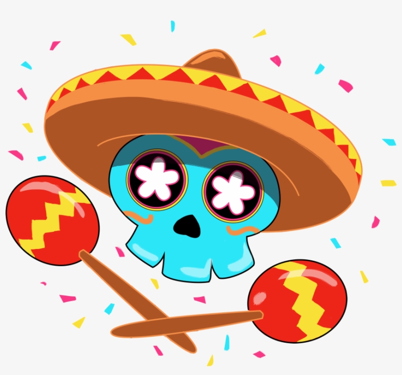 Maracas Crossed With Skull, transparent png #544876