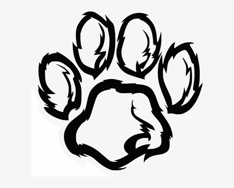 Wildcat Paw Plain Clip Art - Black And White Jaguar Clipart, transparent png #545596