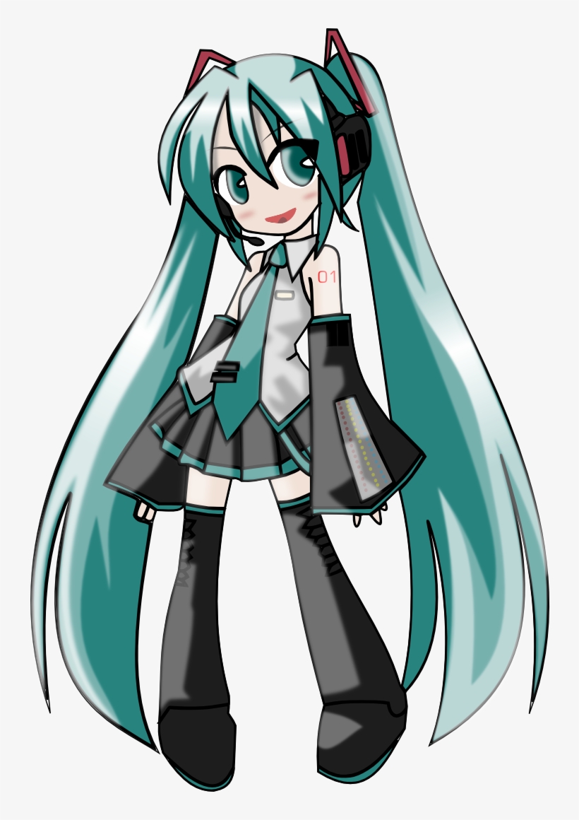 Hatsune Miku Clipart Anime Chibi - Hatsune Miku Vocaloid Chibi, transparent png #545812