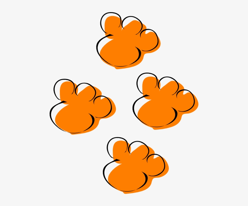 Clemson Tiger Paw - Clip Art, transparent png #545994