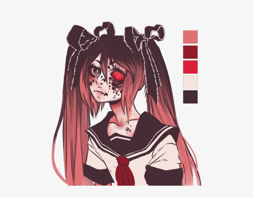 I Drew A Scary Miku Full Of Bacteria - Anime, transparent png #545995