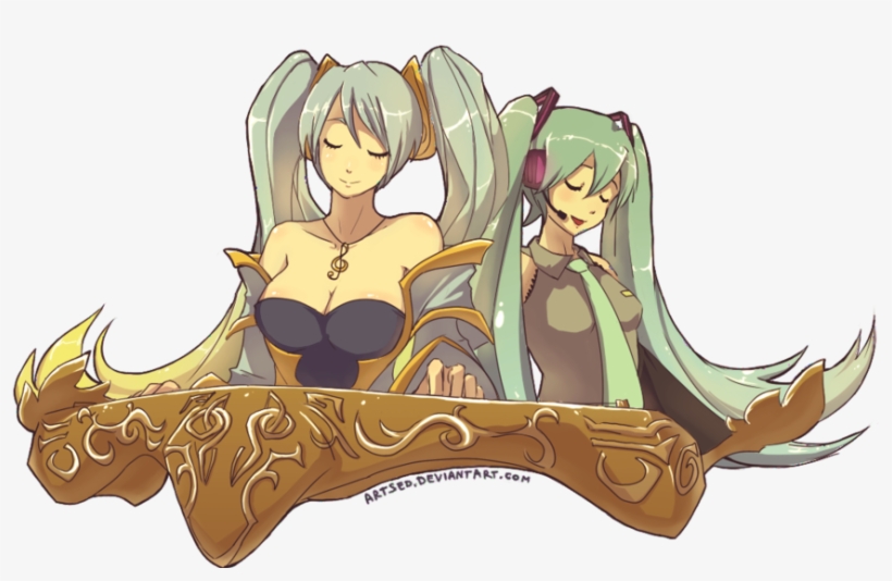 Image - Sona League Of Legends Miku, transparent png #546259