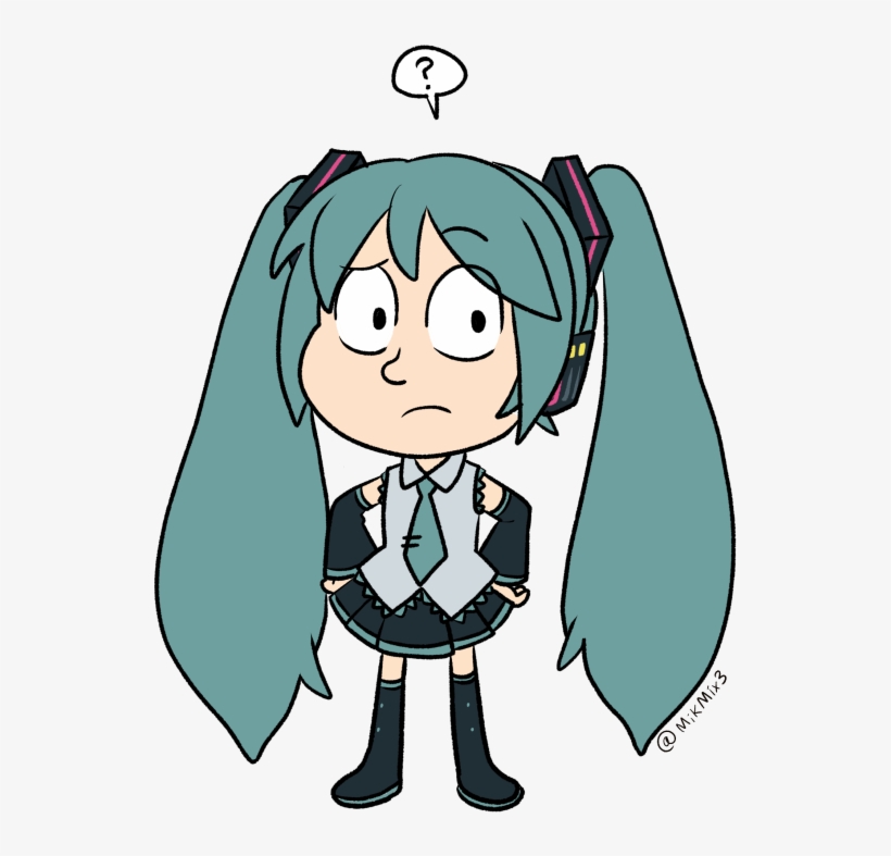 Actually I Thought Of Miku When Painting Hilda's Hair - Cartoon, transparent png #546510