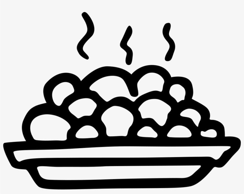 Hot Peas Full Plate Hand Drawn Food Comments - Food Plate Icon Png, transparent png #546530