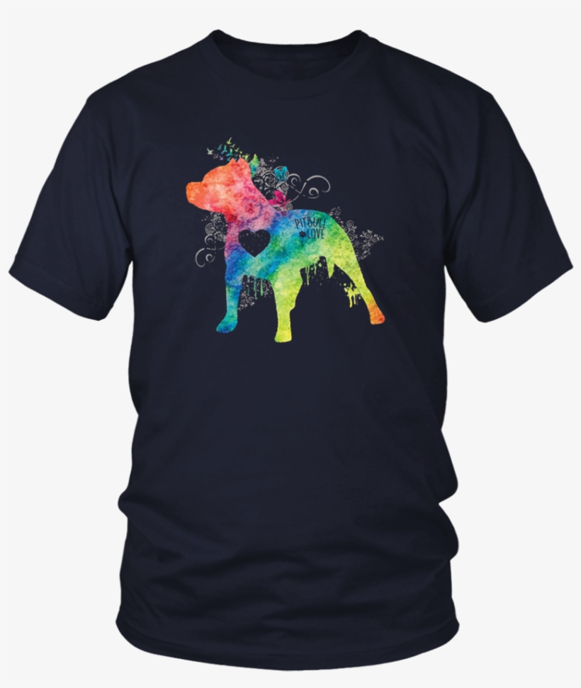 Pitbull Love Watercolor Zen T-shirt - Not My Circus, Not My Monkeys (polish) Shirt, transparent png #546843