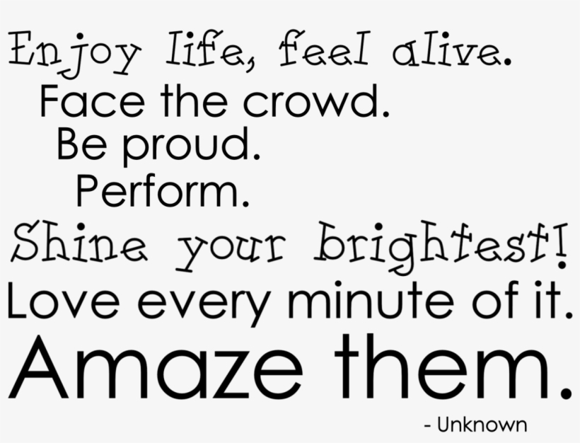 “enjoy Life” Word-art Freebie - Dance, transparent png #547028