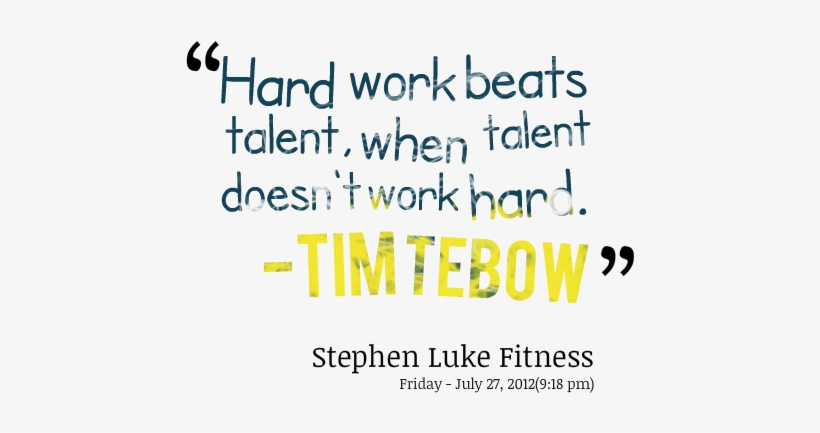 Hard Work Beats Talent When Talent Doesn't Work Hard - Calligraphy, transparent png #547068