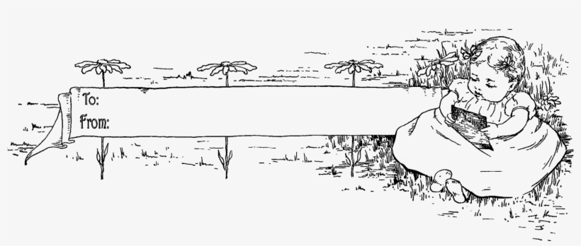 Label Digital Baby Girl Printable Gift Tag - Label, transparent png #547458