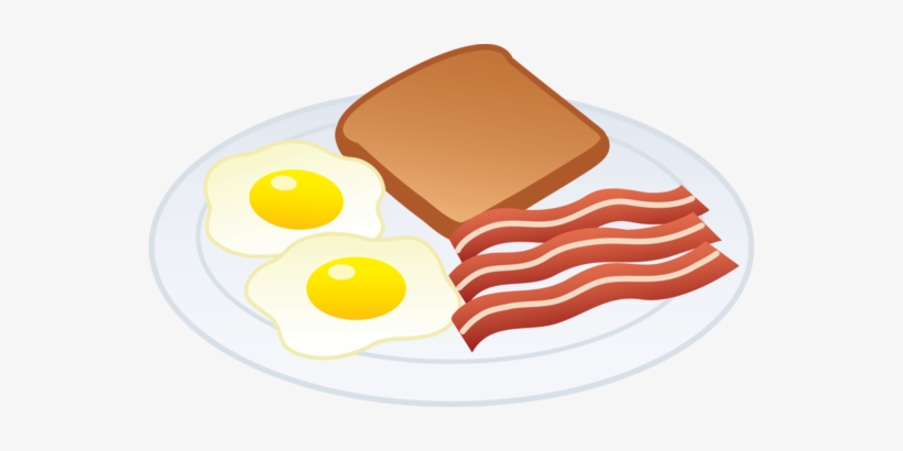 Eggs Bacon And Toast Free Clip Art - Bacon And Eggs Clip Art, transparent png #547755