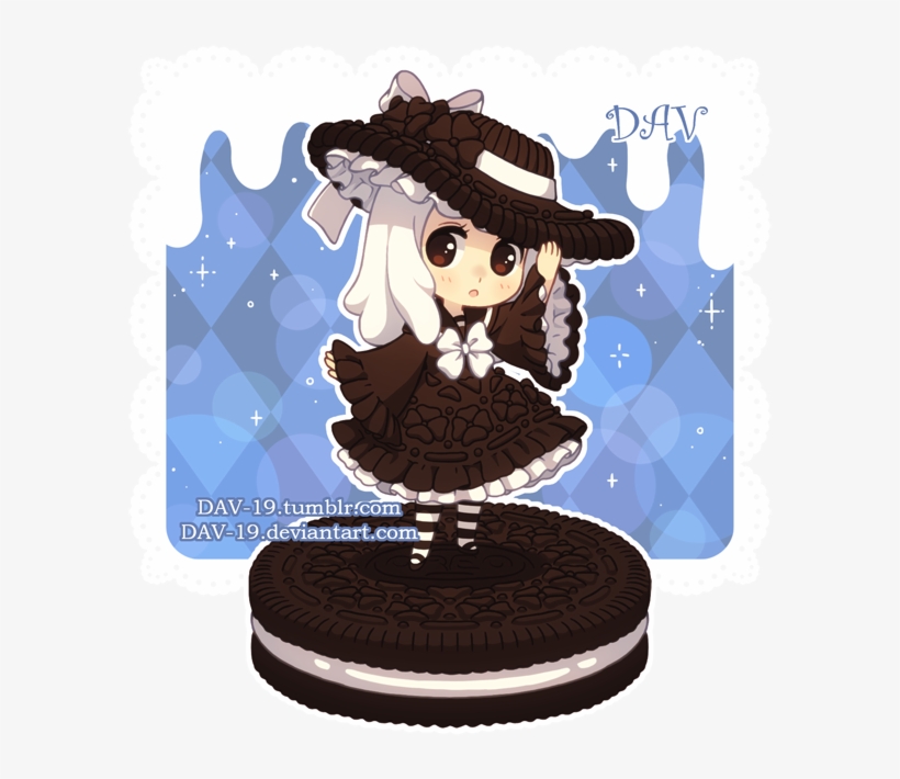 Black Delicious Oreo, Black, Delicious, Oreo Png Image - Аниме Орео, transparent png #547775
