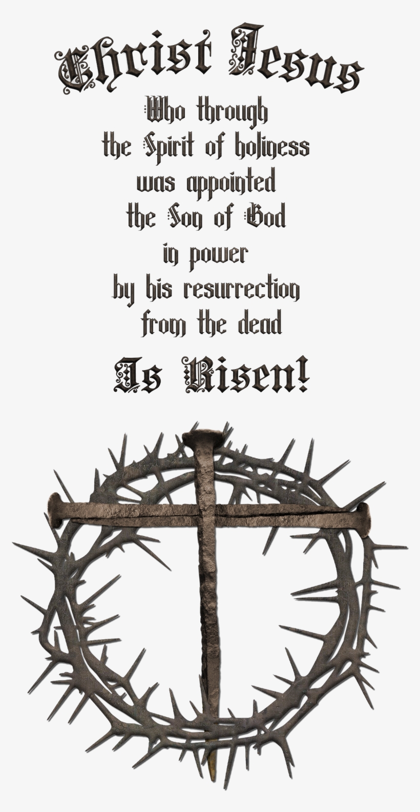 Nail Cross With Crown Clipart - Crown Of Thorns And Cross, transparent png #548031