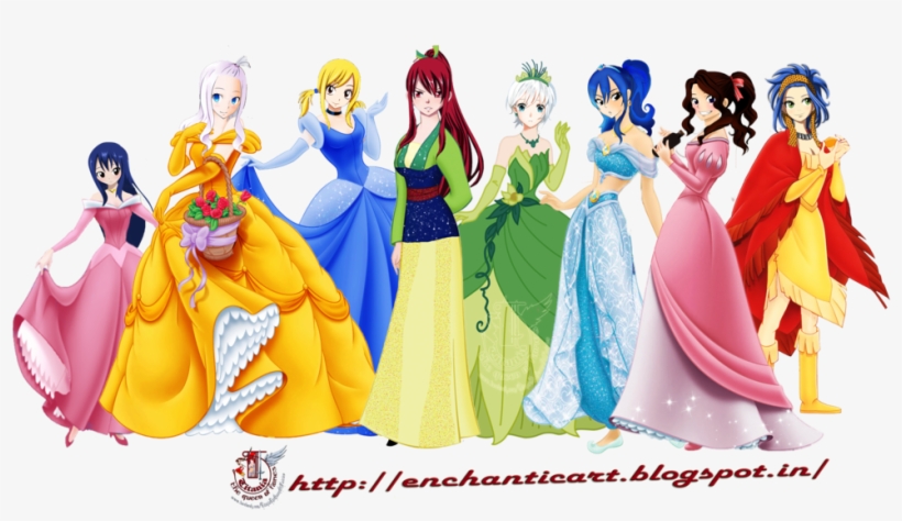 Crossover Fairy Tail Girls X Disney Princesses - Erza Fairy Tale Princess, transparent png #548191