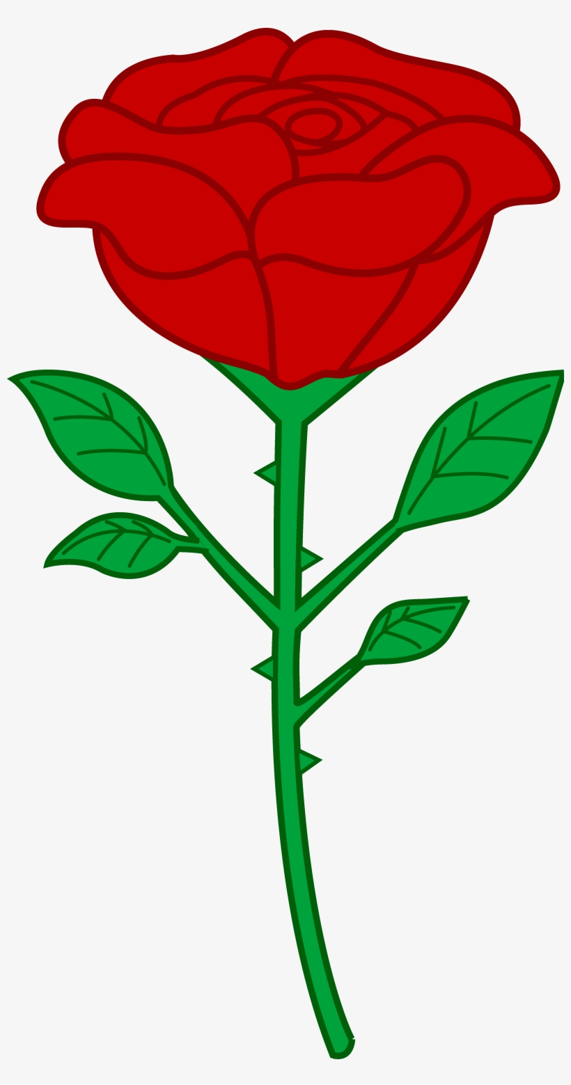 Rose With Thorns Drawing At Getdrawings - Clip Art Of Rose, transparent png #548357