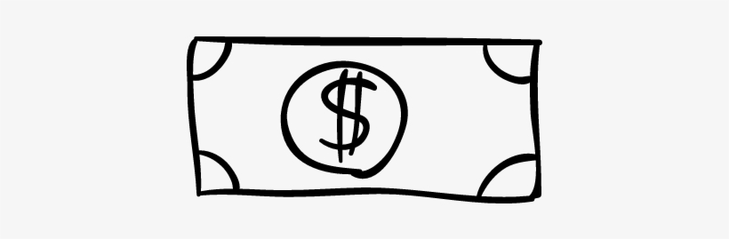 Dollar Bill Sketched Outline Vector - Hand Drawn Dollar Bill, transparent png #548511