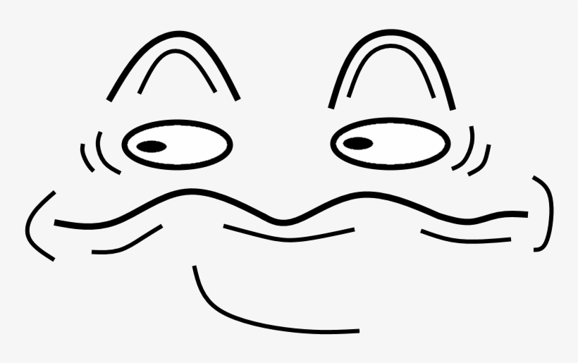 Shocked Frog Face - Line Art, transparent png #549104