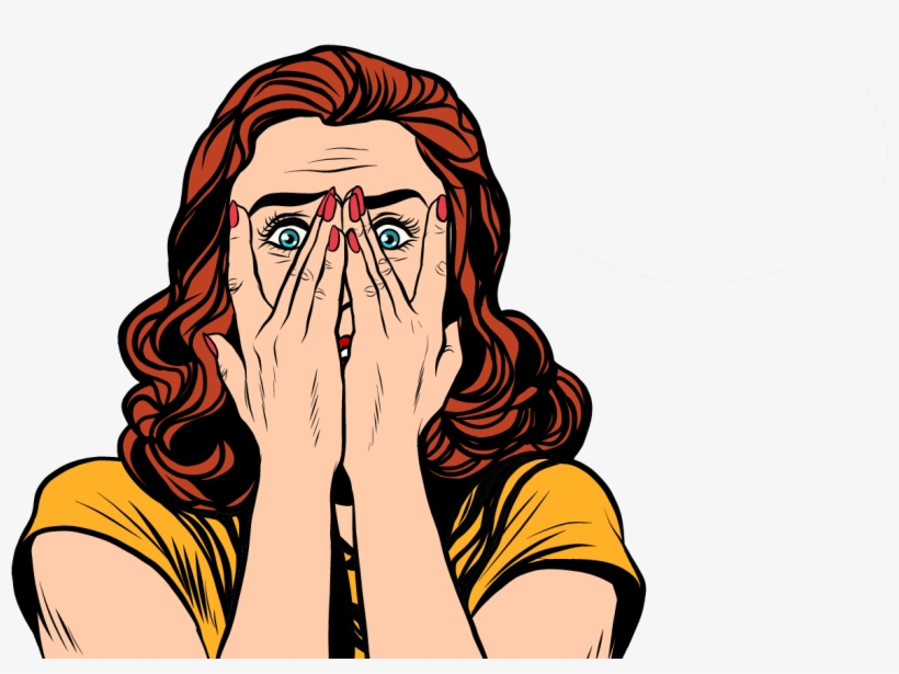 Shocked Woman Cartoon, transparent png #549565