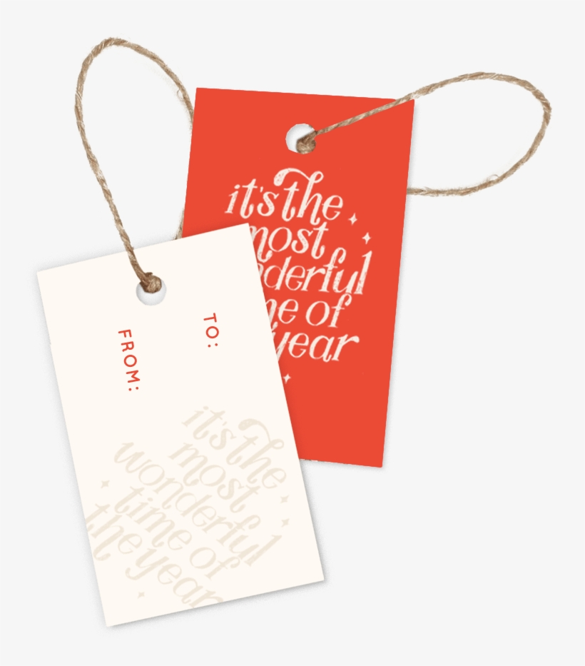Most Wonderful Time Gift Tags Pack Of - Construction Paper, transparent png #549661