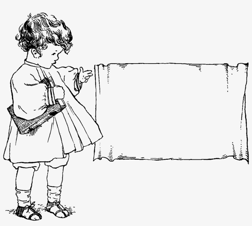 Printable Baby Gift Tag Designs Downloads - Vintage Line Drawing Children, transparent png #549680