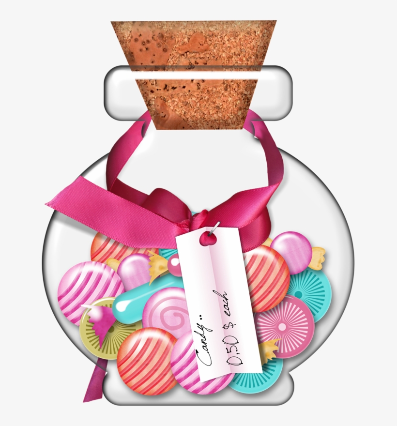 Jar Clipart Pink Jar - Candy Jar Clipart, transparent png #549790