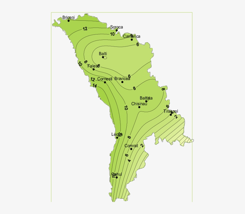 The Spatial Distribution Of The Number Of Days With, transparent png #5400551