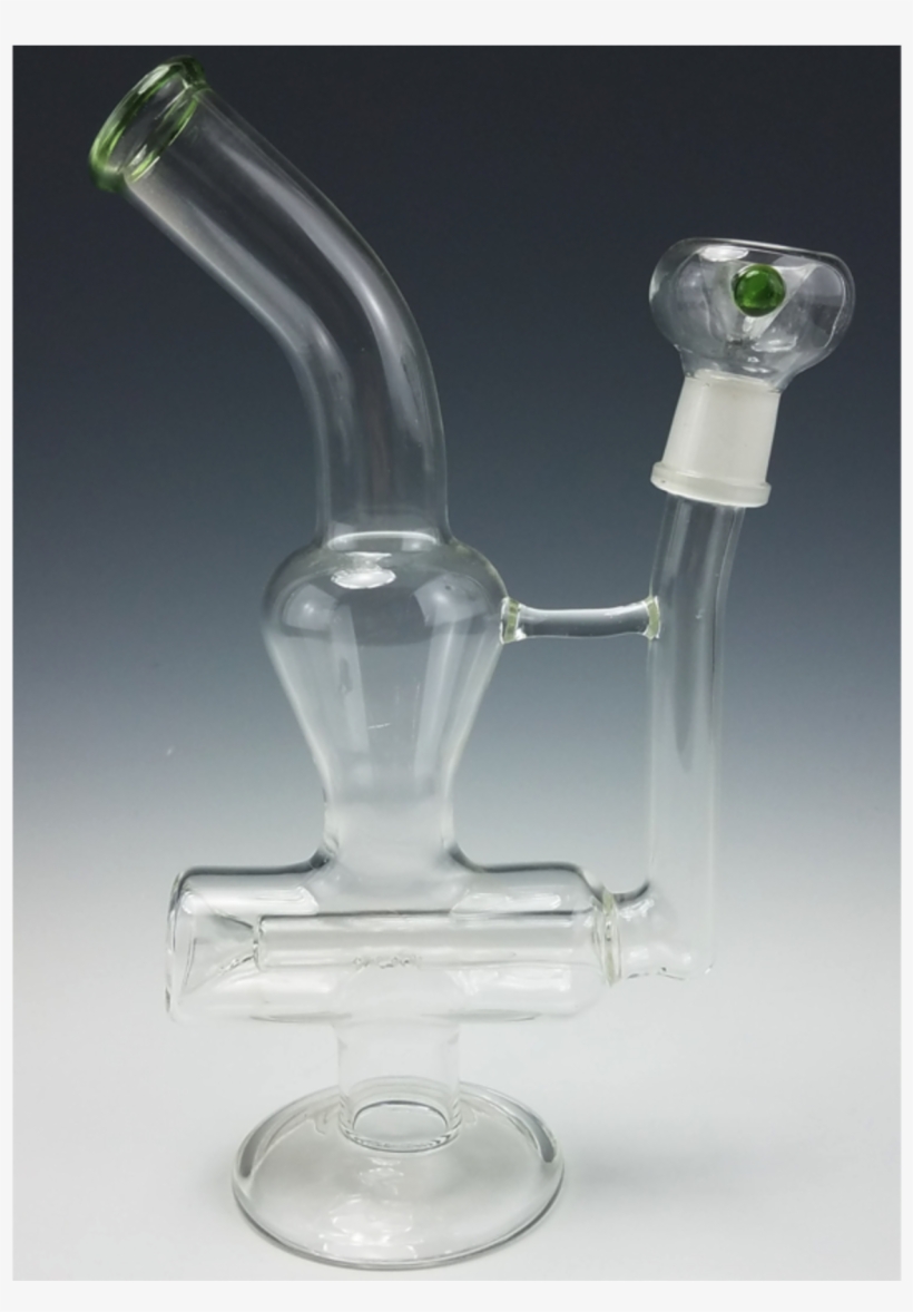 9" Green Glass Inline Percolator Water Pipe By Mile - Trophy, transparent png #5400607