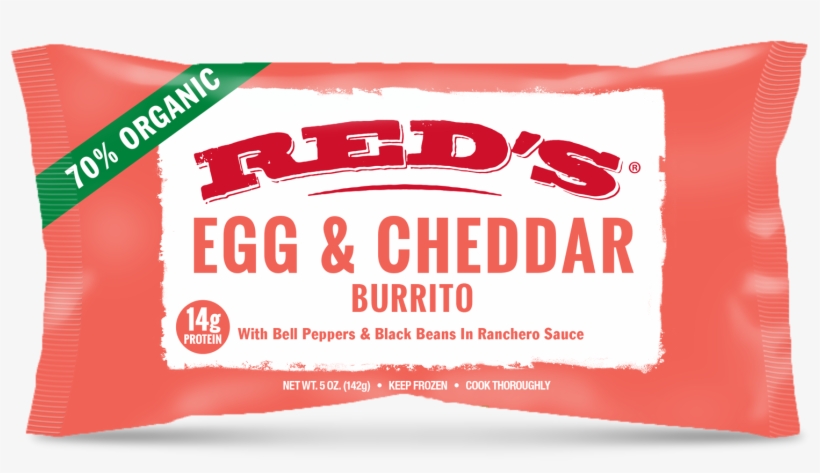 Egg & Cheddar Burrito - Reds All Natural Chipotle Beef And Bean Burrito 5 Ounce, transparent png #5401242