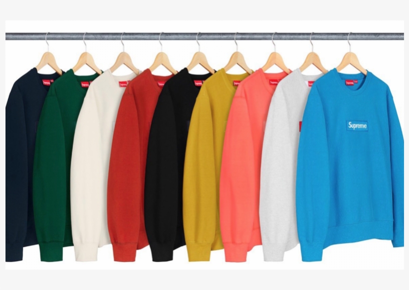 Supreme Box Logo Crewneck Sweatshirt - Supreme Box Logo 2018, transparent png #5403410