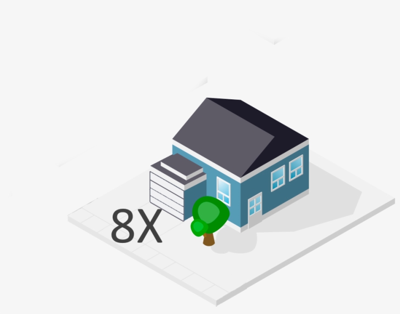 8 Car - House, transparent png #5403928